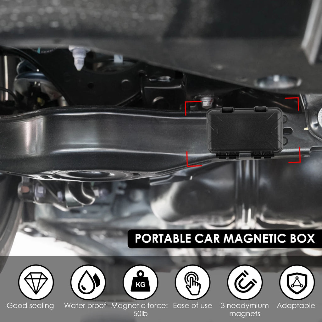 1-2Pcs Upgraded New Magnetic Key Holder Waterproof Under Car Hide Key Box Rustproof Key Hider Multifunctional Box for Spare Box Zpaxo