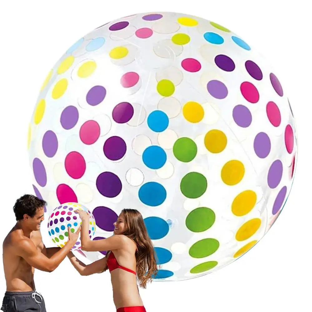 Beach Balls For Kids Blow Up Sports Training Toy Wear-Resistant Portable 16 Inch Beach Ball For Team Sports Party Pool School Zpaxo United States Dots