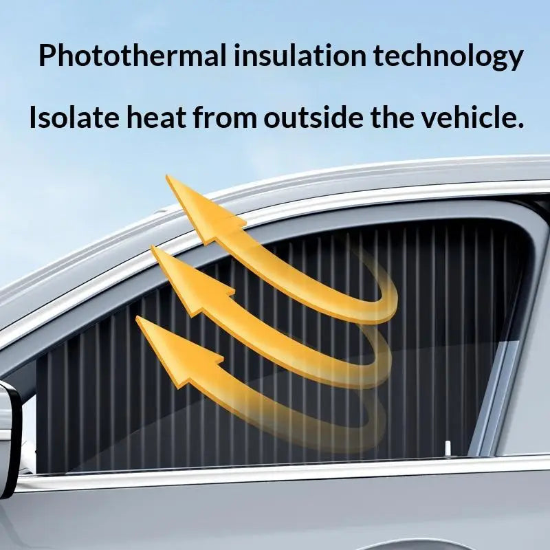 2-Pack Car Side Window Sun Shade – UV Blocking Foldable Curtain