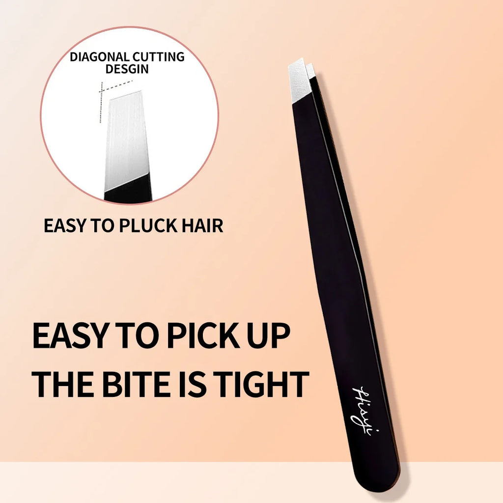 HISYI Eyebrow Tweezers Stainless Steel Slanted Clippers Fine Hair Remover Beauty Makeup Tool for Eye Brow Hair Removal Zpaxo