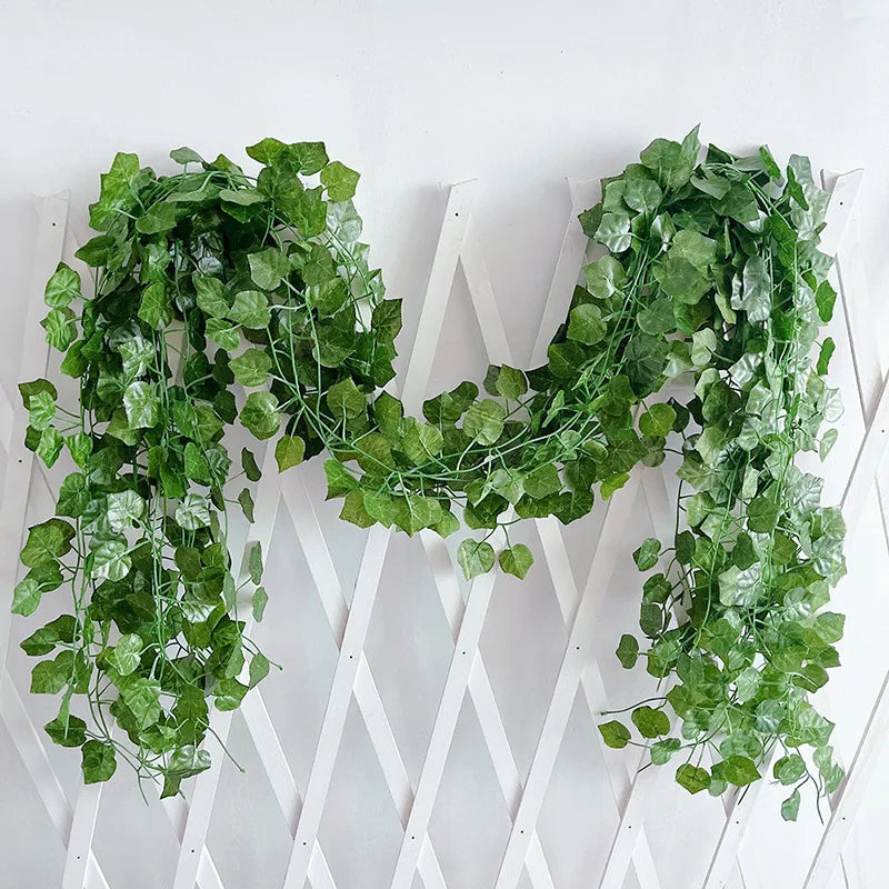 Artificial Liana Vine Fake Plants Lvy Leaves String Wedding Party Zpaxo Grape leaf 12Pcs
