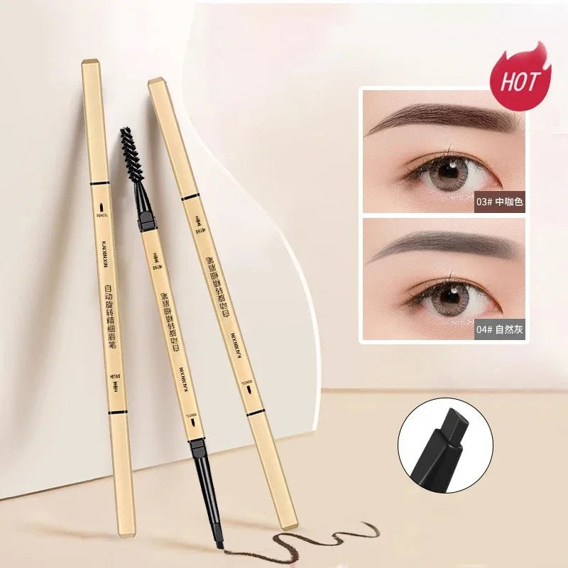 Double Headed Rotable Eyebrow Pen Waterproof Matte Pencil Makeup Zpaxo