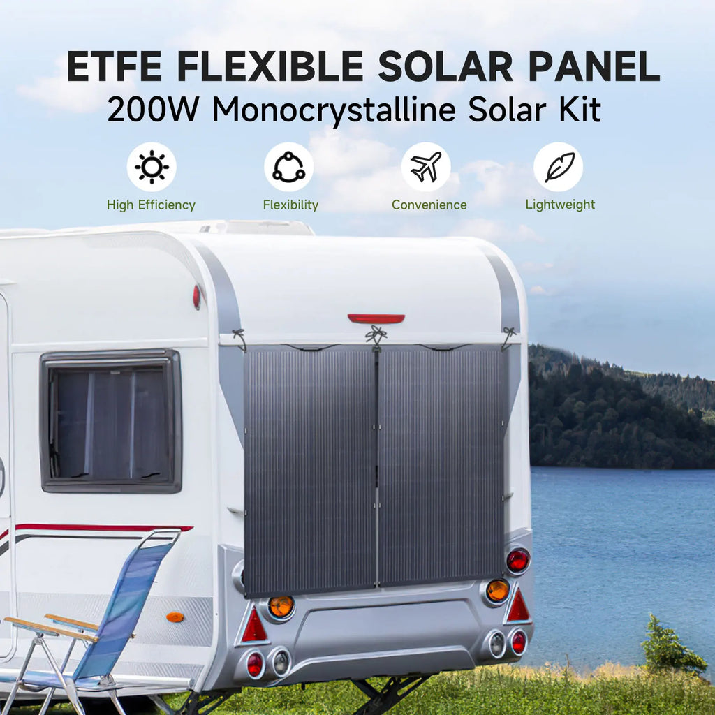 ALLPOWERS Balcony Power Plant 200W 100W Flexible Solarpanel IP68 Zpaxo