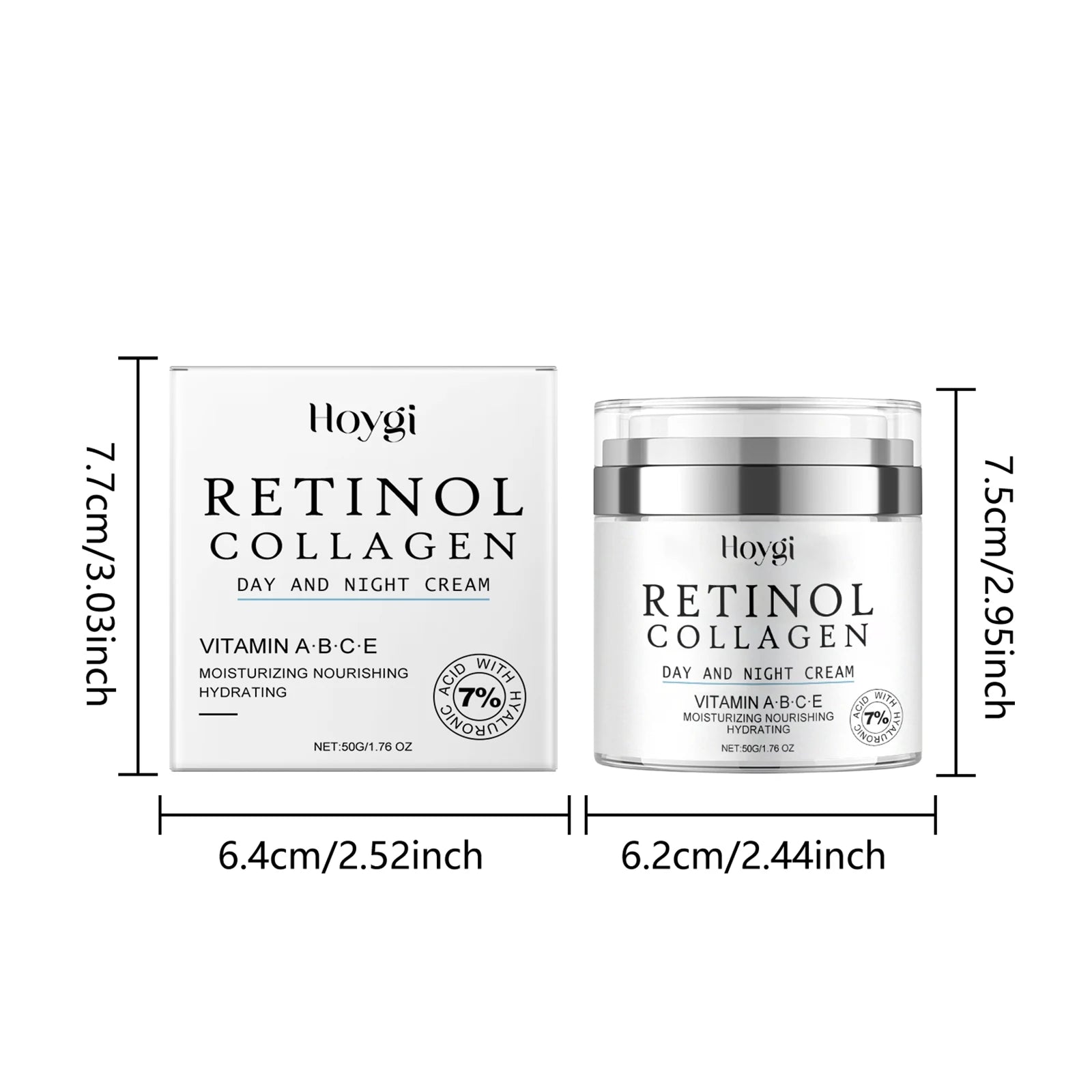 Hoygi Retinol Anti-Aging Face Cream | Collagen & Vitamin C 50g Anti-Aging Face Cream Zpaxo 50g Boxed