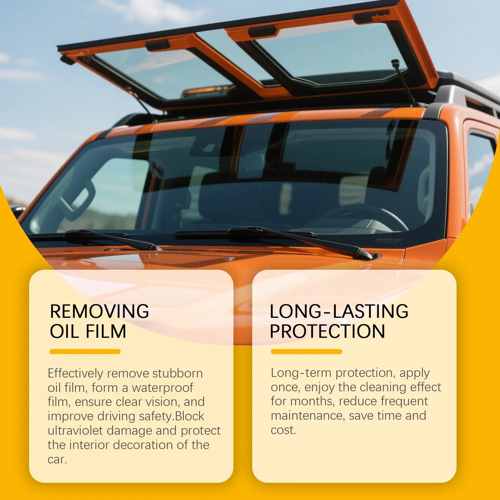 RayHong Car Glass Oil Film Remover Brush & Windshield Cleaner Auto Glass Cleaner Zpaxo