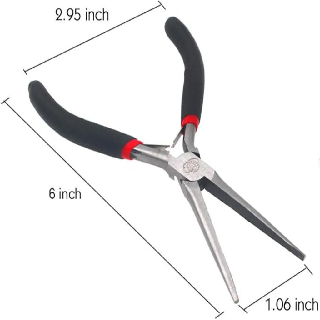 Mini Portable Long Nose Pliers Rust-proof Flat Round Cutter DIY