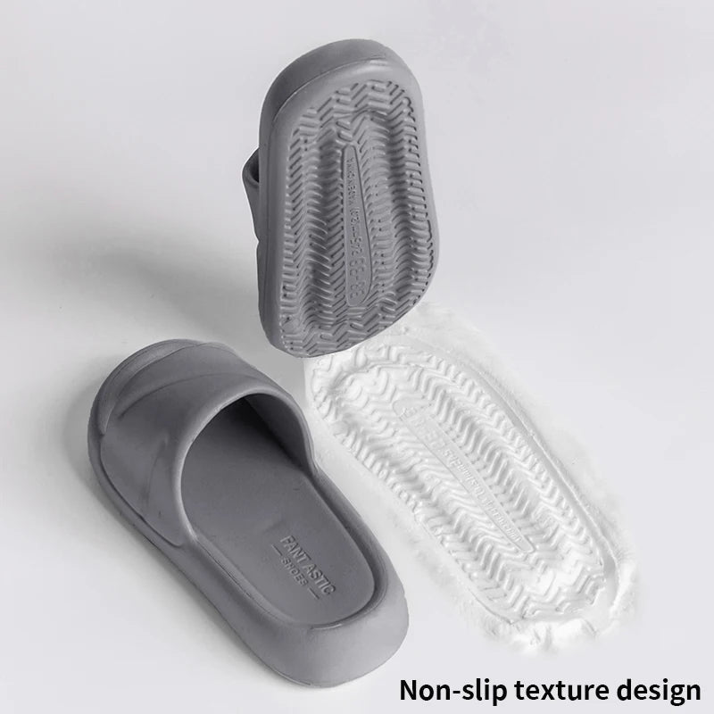 Cloud Slippers Men Bathroom Thick-soled Non-slip Slides Beach Sandals