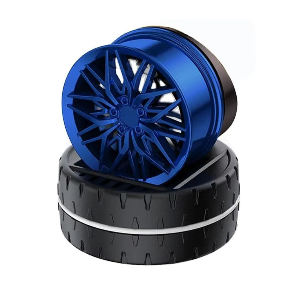 Wheel Hub Design Solar Car Air Freshener Shape Powered Rotating Zpaxo Blue