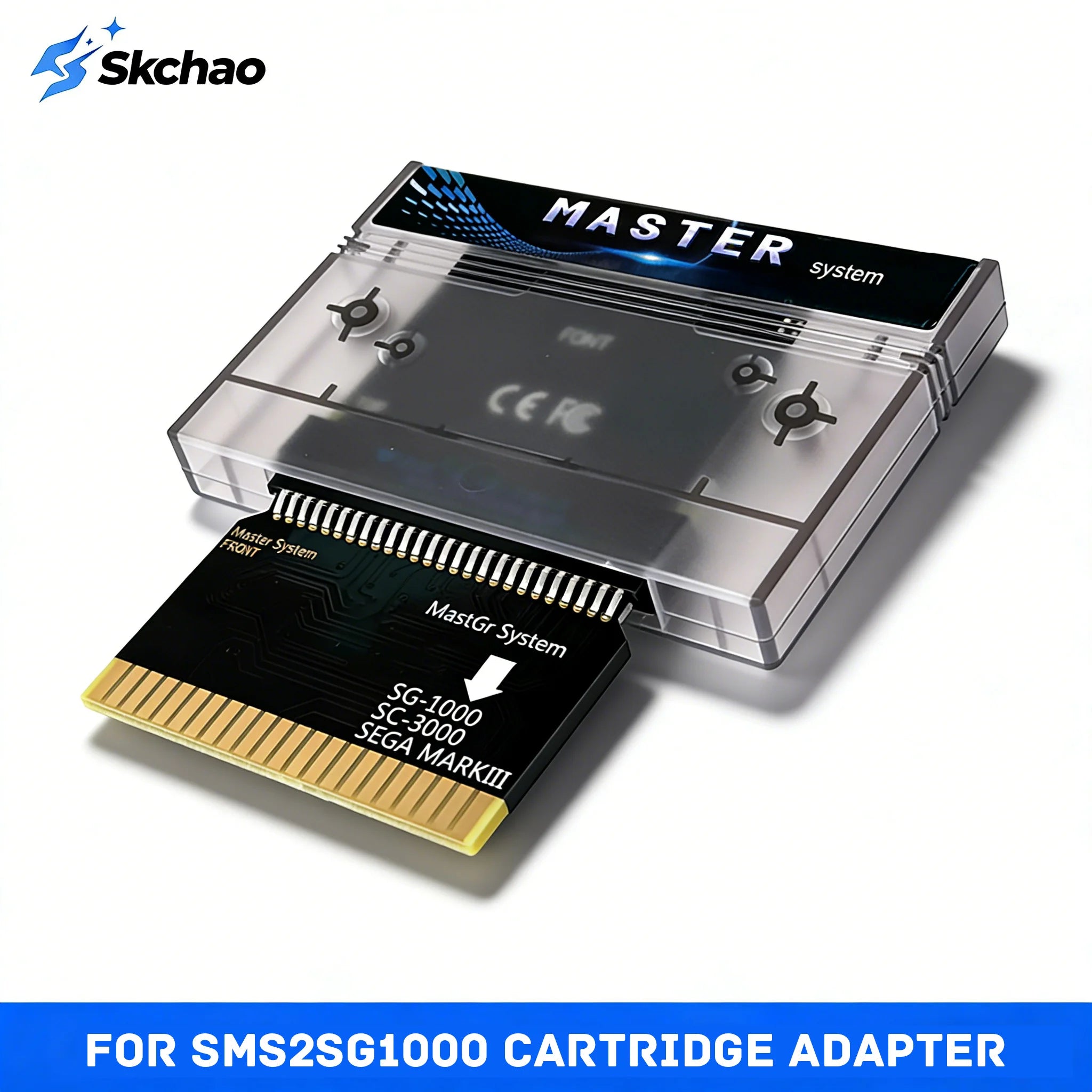 SMS2SG1000 Cartridge Adapter for Sega Master System (US) to MARK III/SG-1000/SC-3000 with Enable FM Sound & Expand Game Library Zpaxo