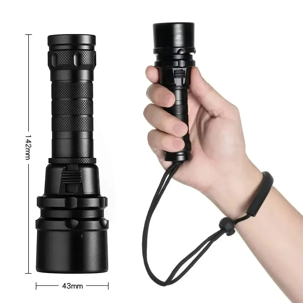 IP68 Diving Flashlight – 1000 Lumen T6 LED & 18650 Battery Diving Flashlight Zpaxo