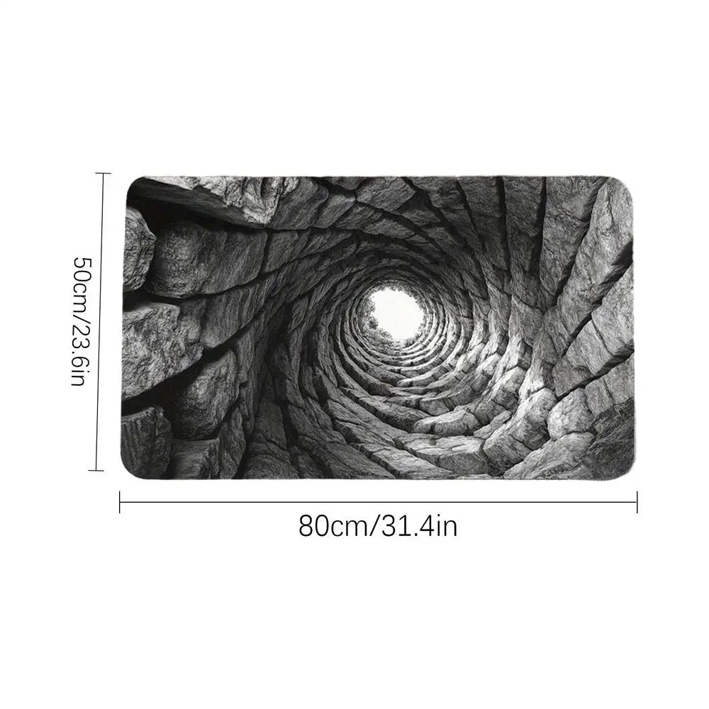 3D Optical Illusion Rug Non Slip Floor Mat Living Room Decor Modern