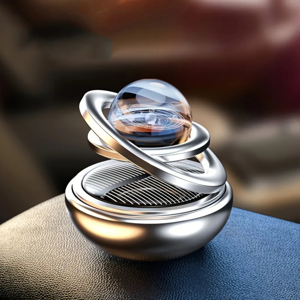 Aluminum Alloy Material Car Diffuser Automatic Rotation Compact Modern Appearance Vehicle Air Freshener Star Suspension Design Zpaxo Silver