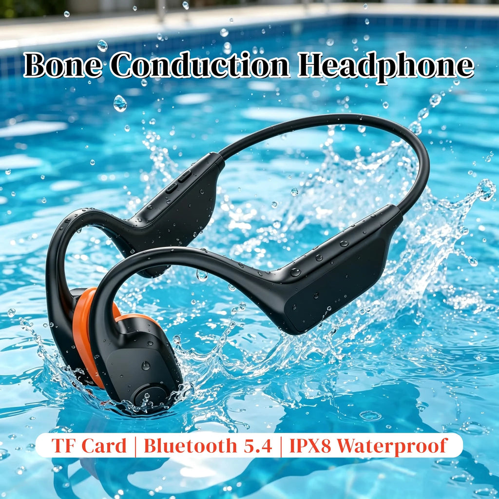 Bone Conduction Earphones 32G IPX8 Waterproof Bluetooth Wireless Earphones for Swimming Running Cycling Hanging Earphones 2026 Zpaxo
