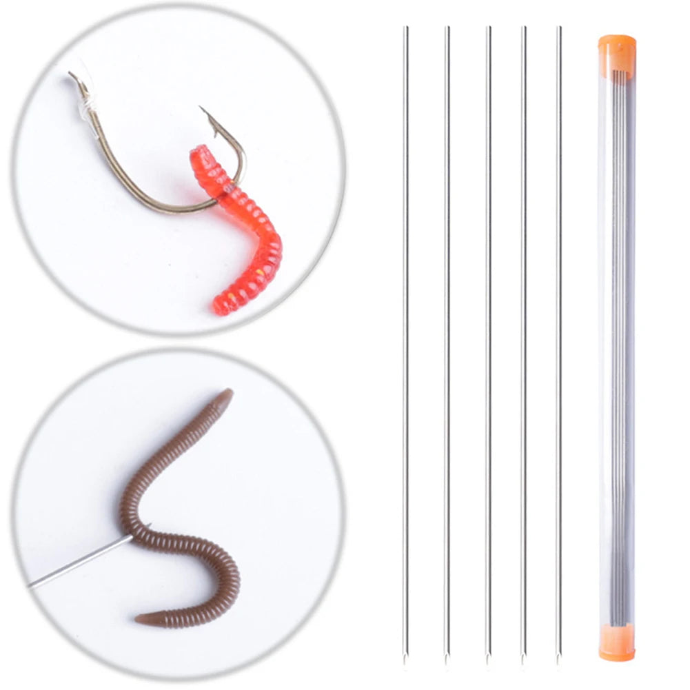 Earthworm Hooking Needle Worm Baiting Easy Use Fishing Hollow Hook