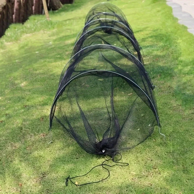 Collapsible Black Mesh Tunnel UV Protection Bird Insect Barrier