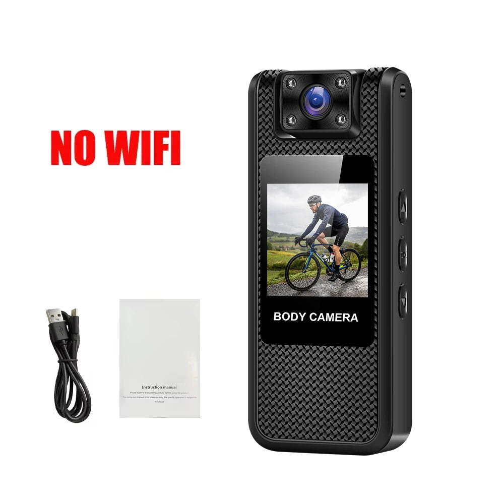 4K WiFi Mini Camera Ultra HD Portable Digital Video Recorder with Infrared Night Vision for Police BodyCam Sports DV And Riding Zpaxo NO WIFI Without TF Card