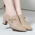 Rhinestone Heels Women Single Shoes Spring Autumn Elegant Solid Zpaxo Apricot 1991 41 CN