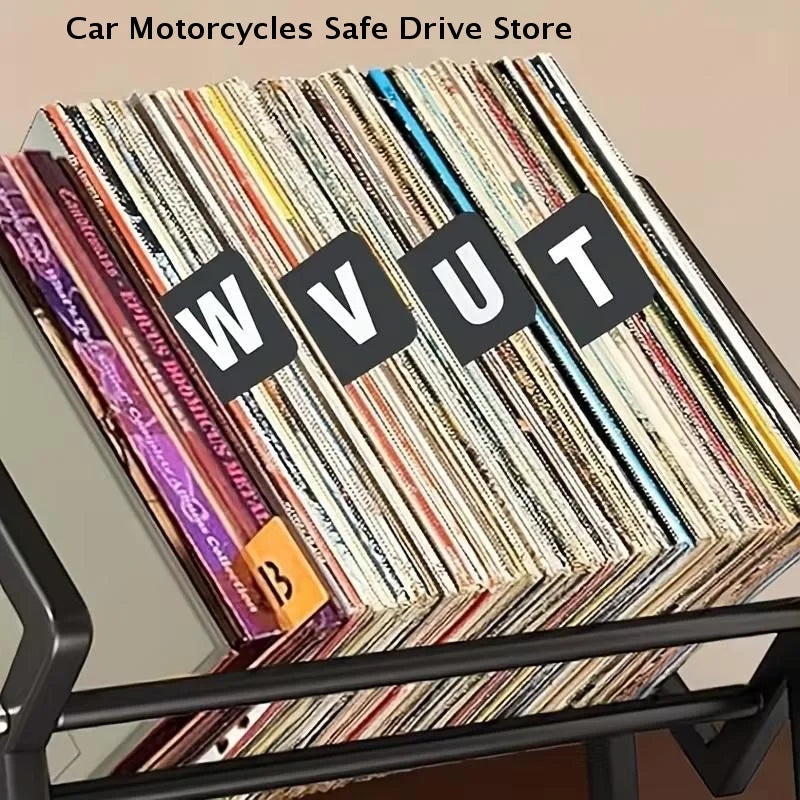 Space-saving CD DVD Vinyl Record Organizer Dividers A-z Alphabet File