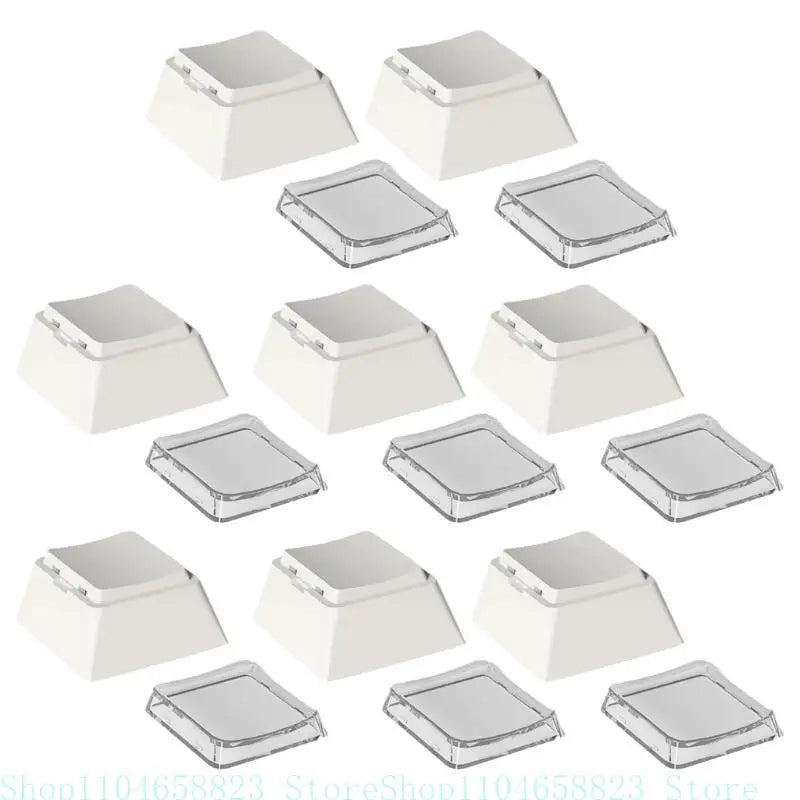 Original Height Blank Keycaps 8Pcs/Set For Mechanical Keyboards For Office Use Gaming and Keyboard Projects Zpaxo milky White China Mainland