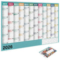 Large 2026 Wall Calendar 29x20 Inch Stickers Monthly Planner Office