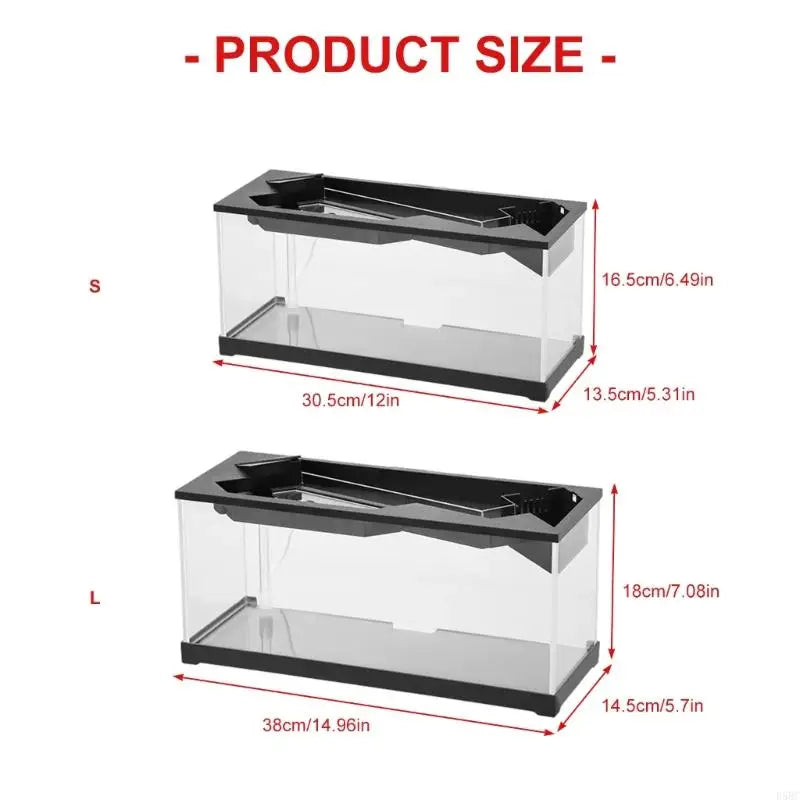 Small Aquarium Heating Pad LED Quiet Filtration System Acrylic Tanks