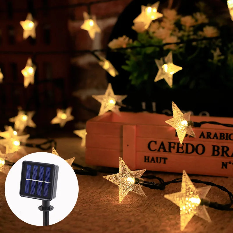 Solar Star Light RGB Warm Christmas Decoration Twinkle Fairy Lamp Zpaxo