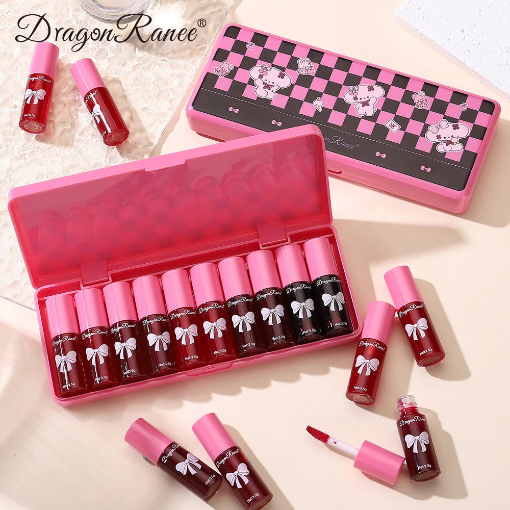 10 pack lip gloss set, easy to color and non fading, moisturizing lip gloss, waterproof and moisturizing lipstick water Zpaxo