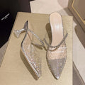 2025 Spring Women Slipper Pointed Toe Slip Ladies Mules Thin Low Heel