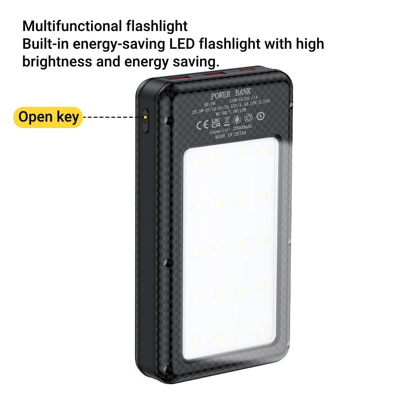 18650 Battery Holder 22.5W Fast Charging DIY Mobile Power Case With LED Light Outdoor Dual USB Type C Charge For iPhone Xiaomi Zpaxo