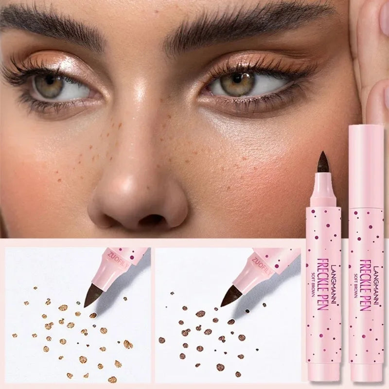 1 Natural Simulation Freckle Stamp Pen Waterproof Lasting Brown