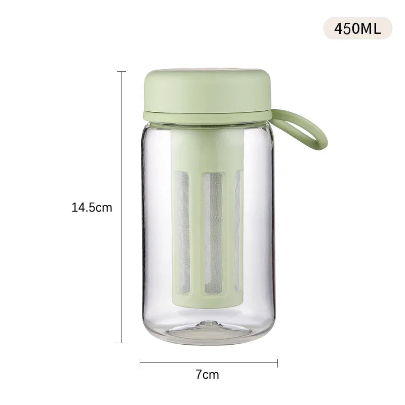 Cold Brew Coffee Pot High-capacity Espresso Filter Bottle Cold Brewing Pot Portable Iced Brew Coffee Maker Juice Coffe Kettle Zpaxo 450ML Green