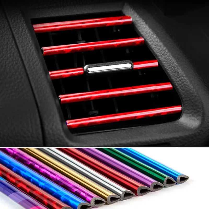 U-Shape Car Air Vent Trim Strips – 10/20PCS Chrome Decor