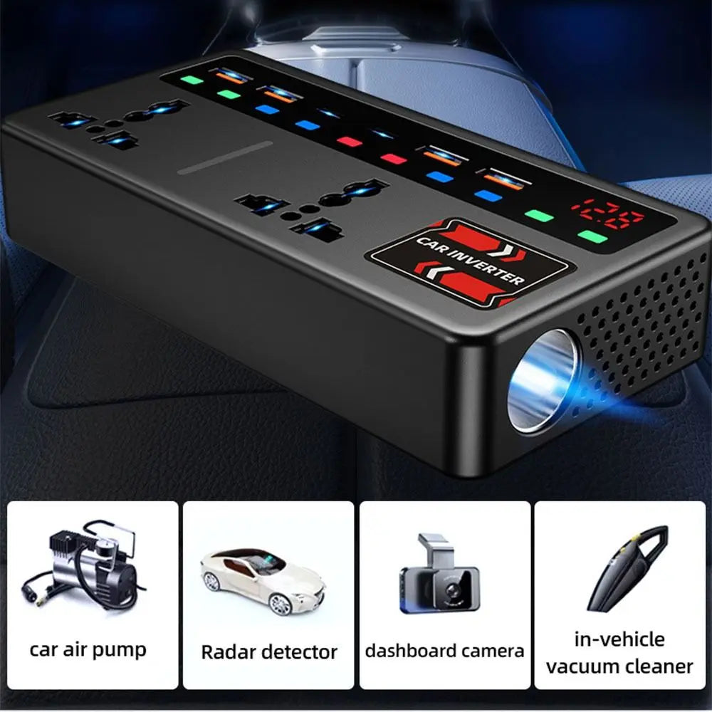 12V 24V DC220V Car Inverter Power Adapter 200W Converter Multi Zpaxo