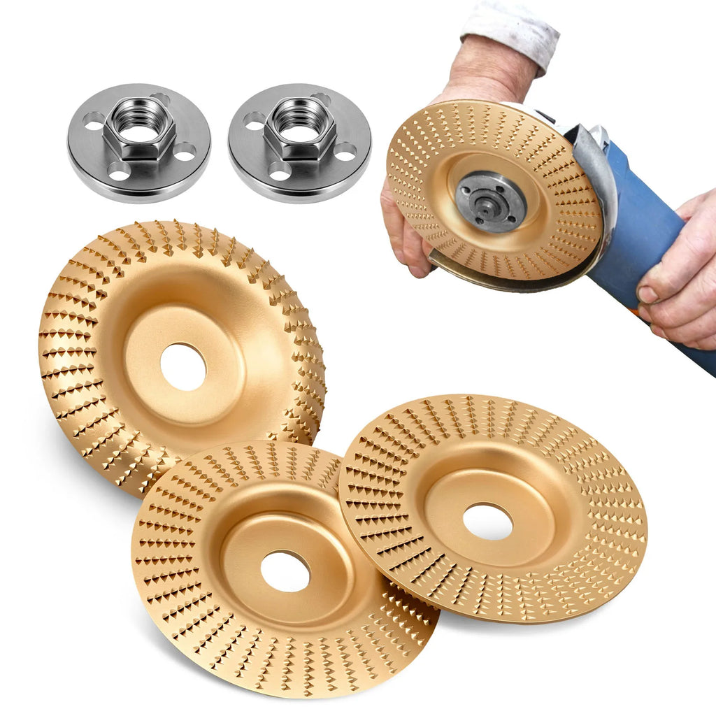 Wood Carving Disc Tungsten Carbide Angle Grinder Wheel For 4 4.5 Inch Grinders Shaping Sanding Polishing Stripping Woodworking Zpaxo set A 4 inches