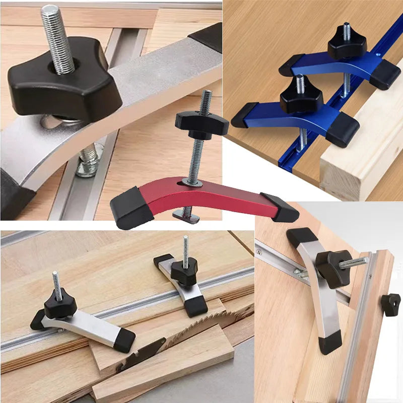 T-track Hold Down Clamp Woodworking Chute Rail Table Saw Clamps Zpaxo
