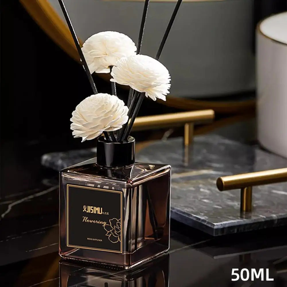 50ml Flameless Reed Diffuser | Natural Essential Oil Air Freshener Reed Diffuser Set Zpaxo