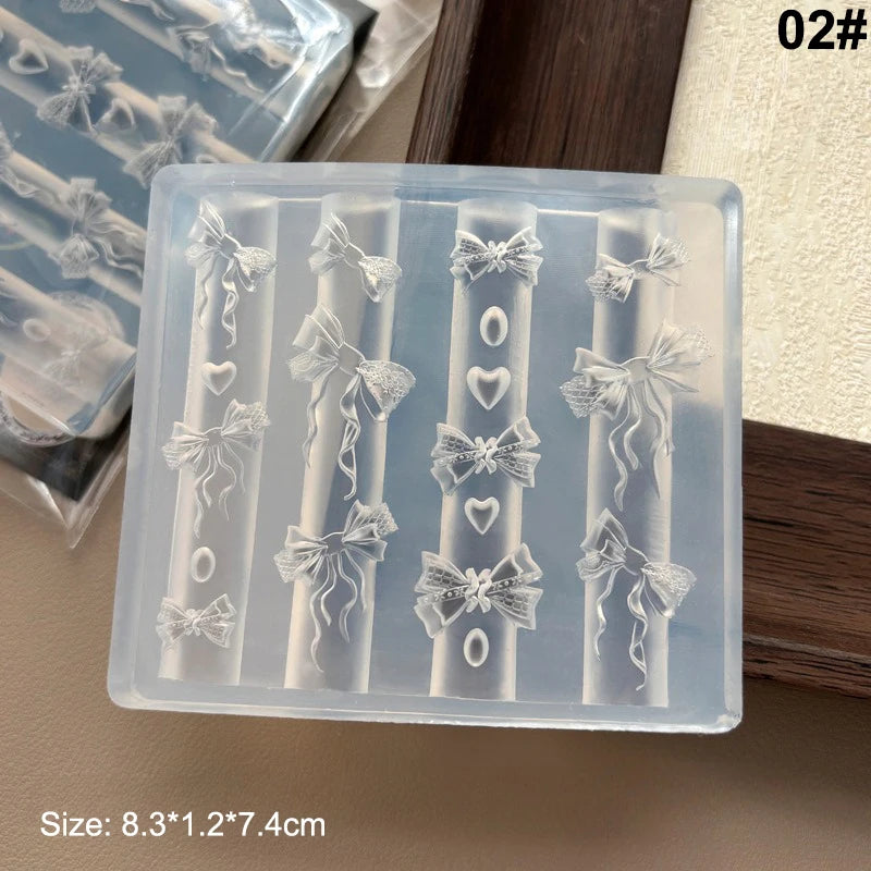 Tulip Lily 3D Nail Art Mold Festive Hat Socks Design Starfish Shell Zpaxo A4