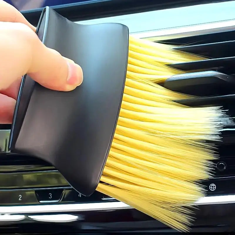 Multi-faceted dust brush-flexible bristles ergonomic handle, suitable for air conditioning vents/car details. Zpaxo