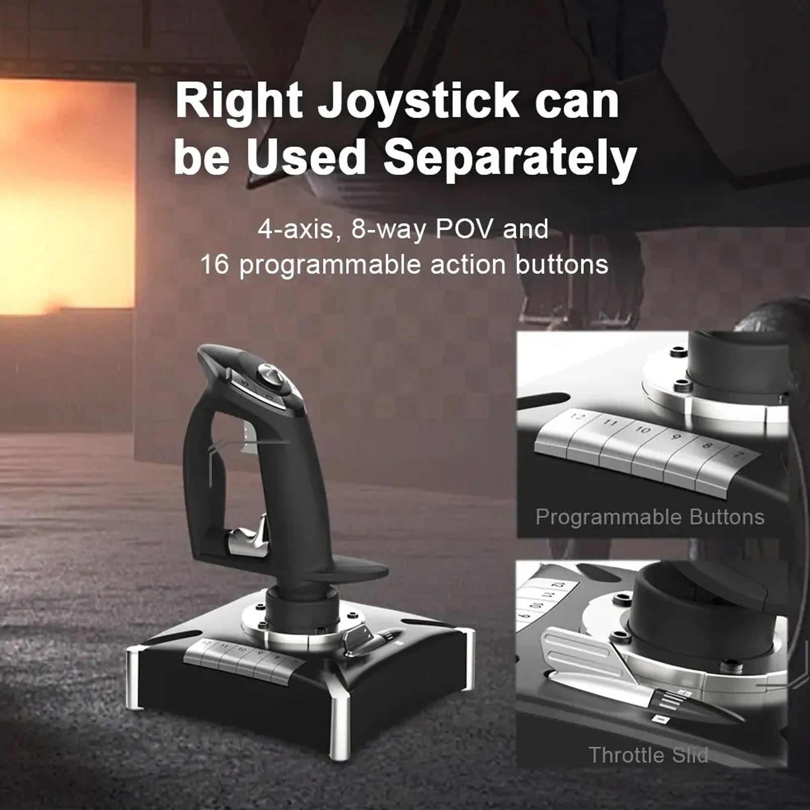 Flight Joystick Control Simulation Vibration Function Simulator