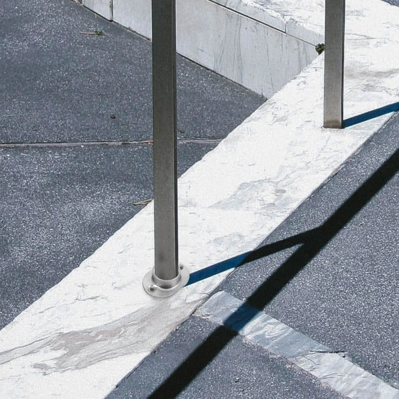 6Pcs Round Tube Base Zinc Steel Heavy Thick Floor Flange Post Base Plate Railing Support Handrail Deck Bracket Zpaxo