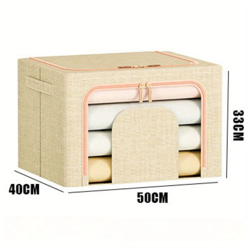 Foldable Clothes Basket 24/66L – Steel Frame Storage Organizer Foldable Storage Basket Zpaxo