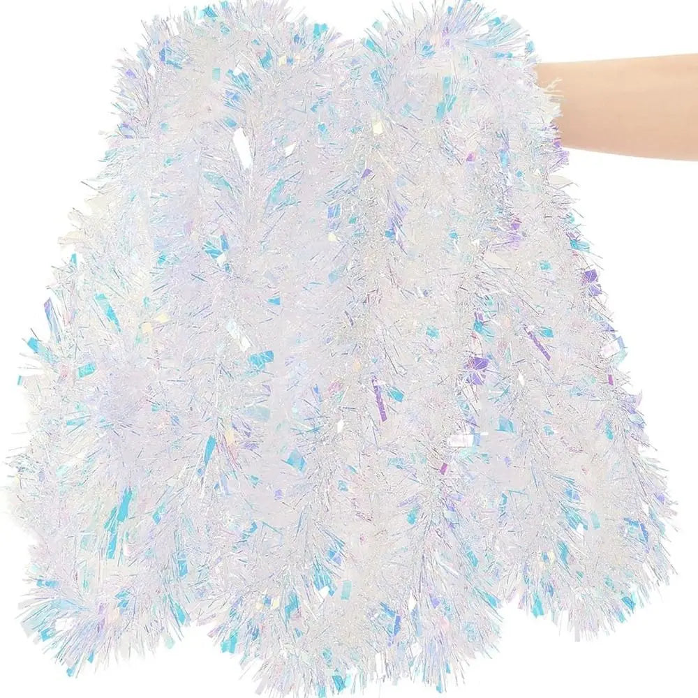 2M Colorful Tinsel Garland Strip – DIY Christmas Ribbon Decor Tinsel Garland Strip Zpaxo
