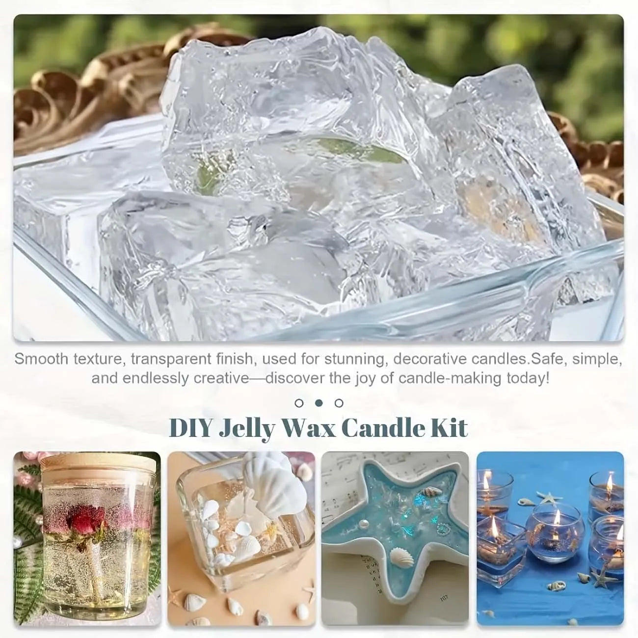 100g Colorful Jelly Gel Wax for Candle & Soap Making – DIY Craft Candle Making Wax Zpaxo