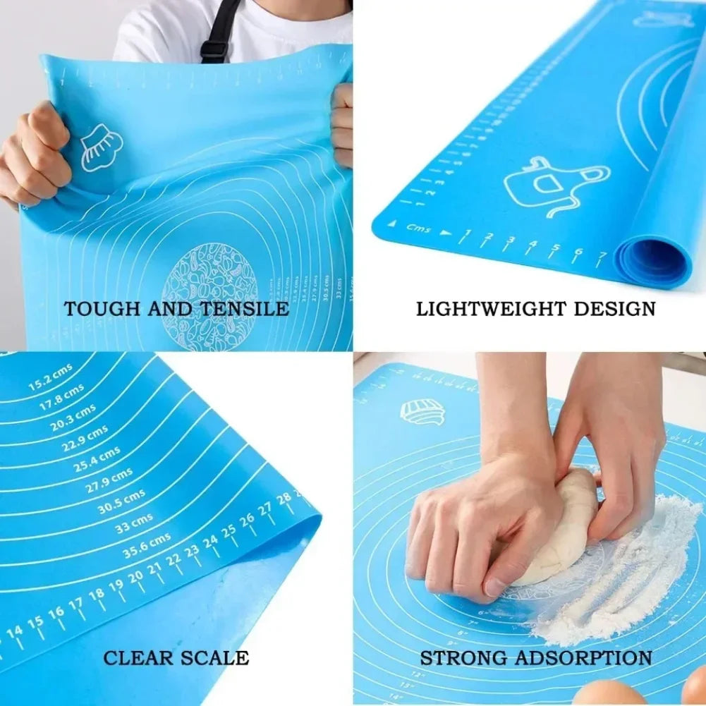 Non-Stick Silicone Baking Mat for Pizza, Bread & Pastry Dough Silicone Baking Mat Zpaxo