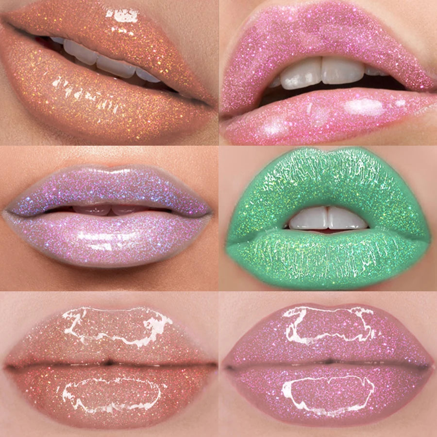 9 Colors Diamond Shimmer Glitter Lip Gloss Moisturizing Liquid