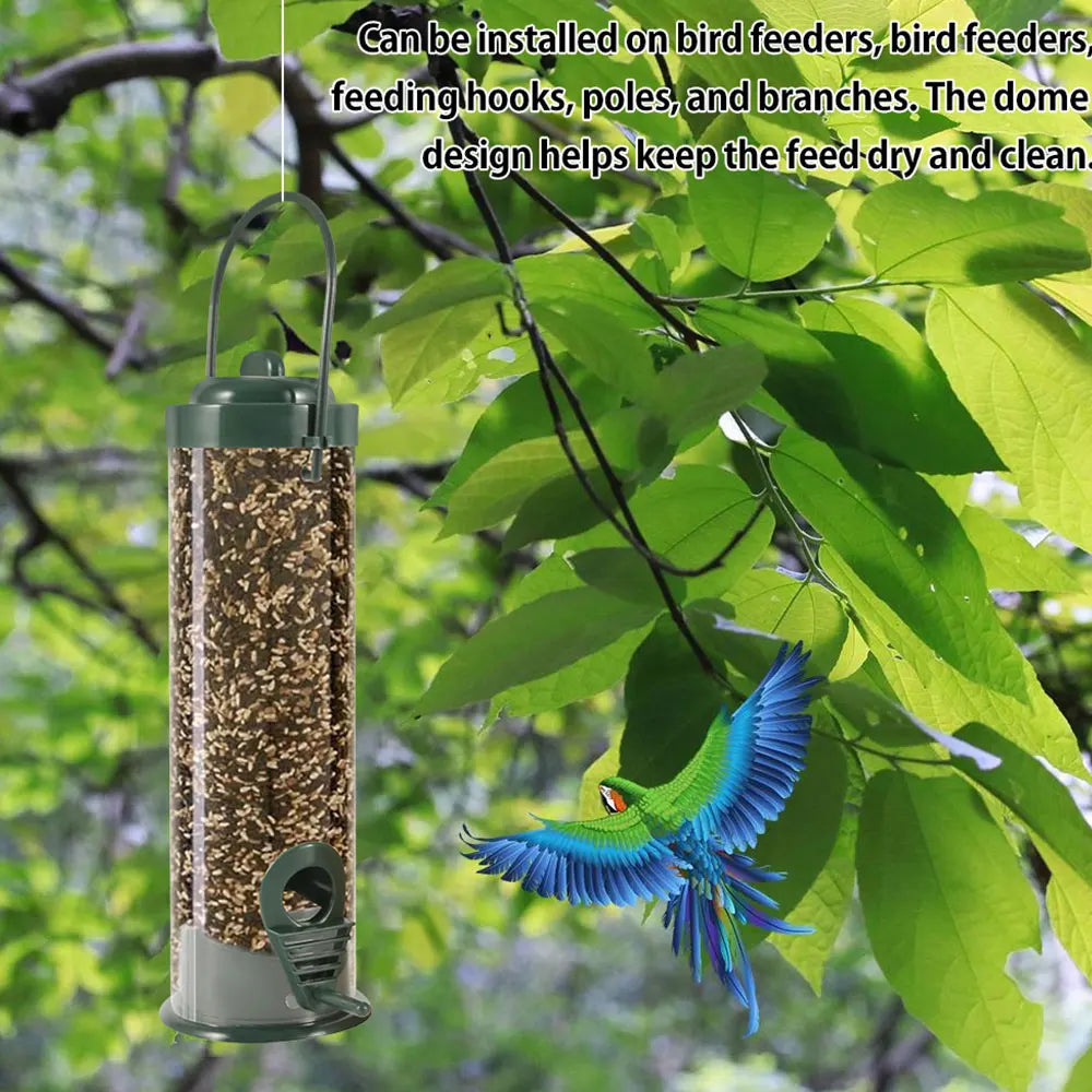 3PCS Wild Bird Feeder House Transparent Hanging Bird FeederGarden Patio Yard Feeding Station Pet Bird Supplies Seed Dispenser Zpaxo