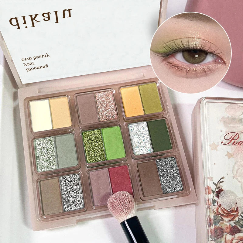 18 Colors Eyeshadow Palette Matte and Shimmer High Pigment Green Blue Eye Shadow Palette Long Lasting Eye Makeup for Daily Use Zpaxo