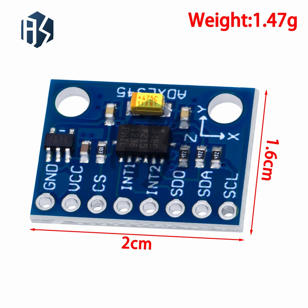 GY-291 ADXL345 3-Axis Digital Acceleration Sensor Module IIC SPI Interface for Arduino DIY Zpaxo