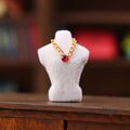 ▶1PCS 1/12 Dollhouse Necklace Display Stand With Necklace Dollhouse Jewelry Stand Dollhouse Accessories Micro Scene Photo Props Zpaxo White