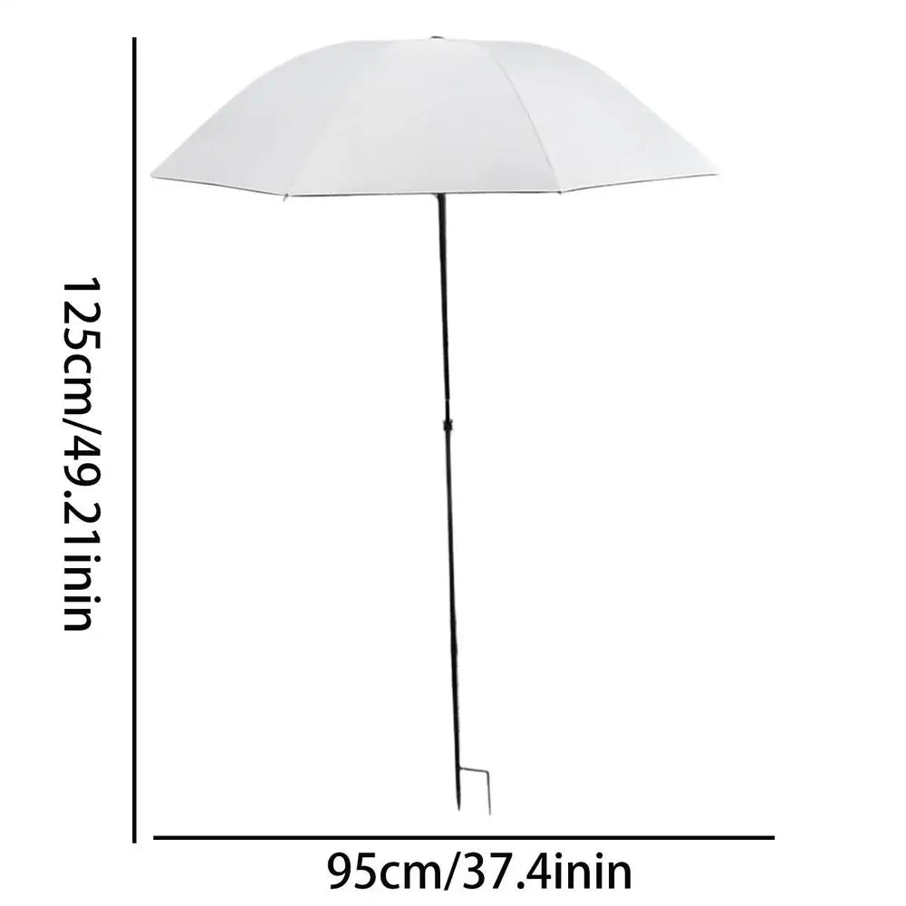 Plant Shade Umbrella with Metal Stake Weatherproof Sun Shade Cloth Outdoor Plant Flowers Potted Sun Protection Garden Supplies Zpaxo Beige